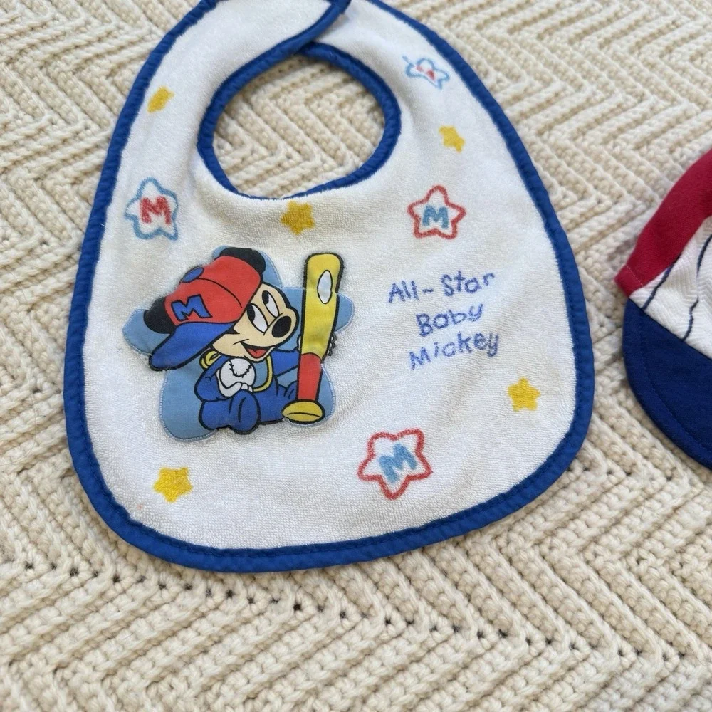 Mickey Mouse Infant Baby Bib Hat Baby Mickey‎ Baseball Vintage 90s Retro